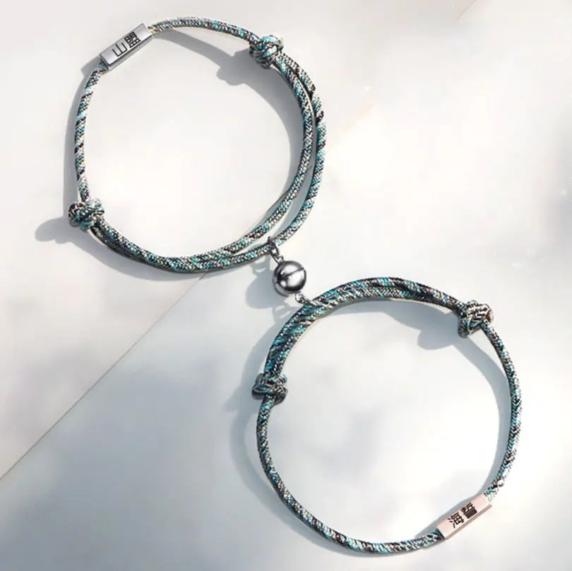 Customizable Magnetic Couple Bracelets